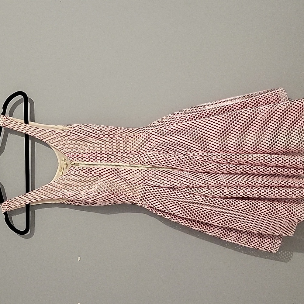 Maje Pink and White Mini Dress